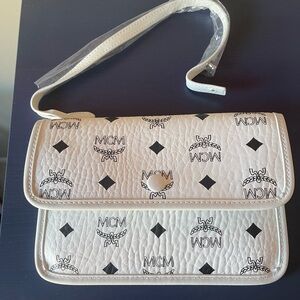 COPY - MCM white wristlet